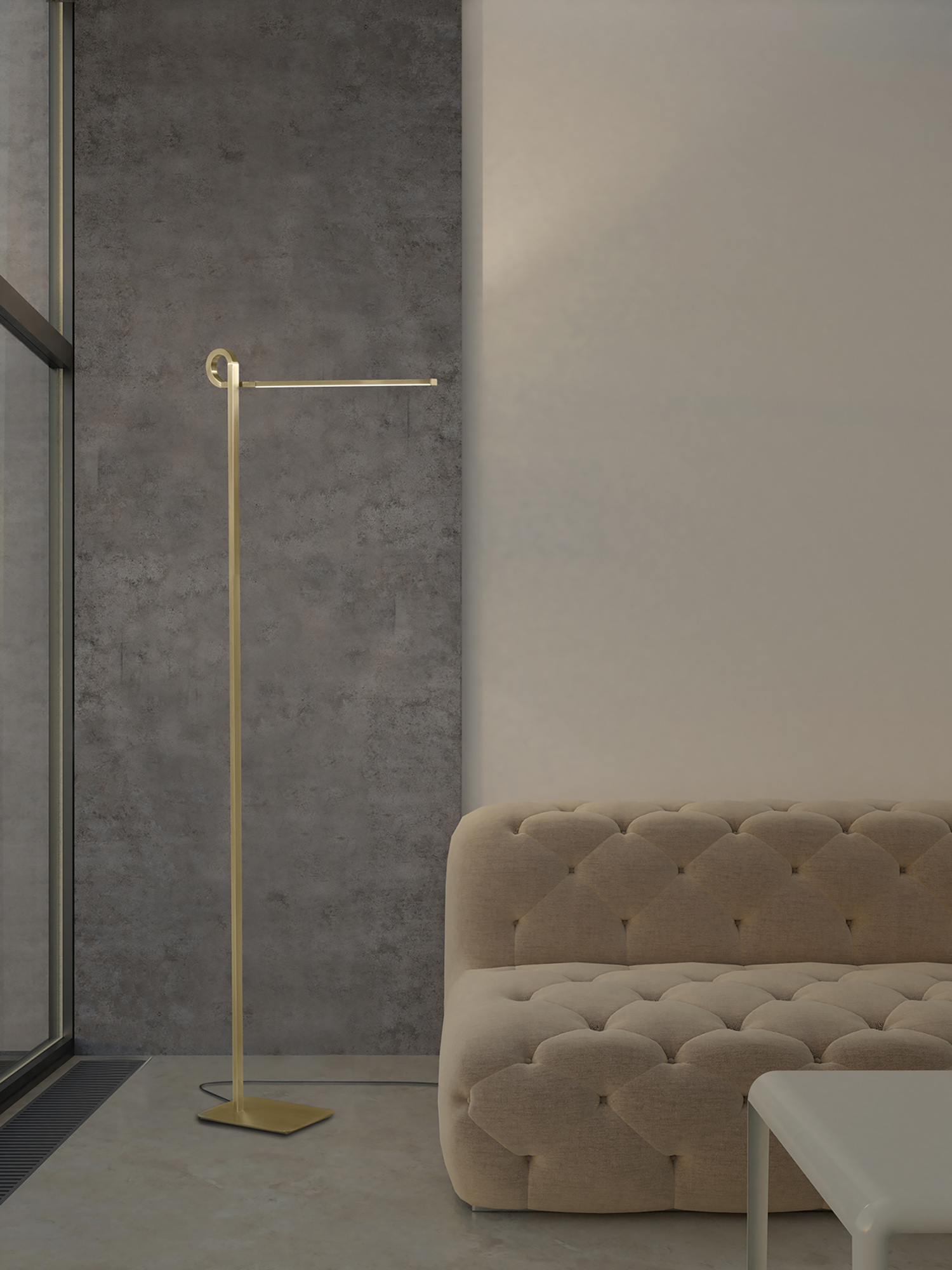 Cinto Antique Brass Floor Lamps Mantra Modern Floor Lamps
